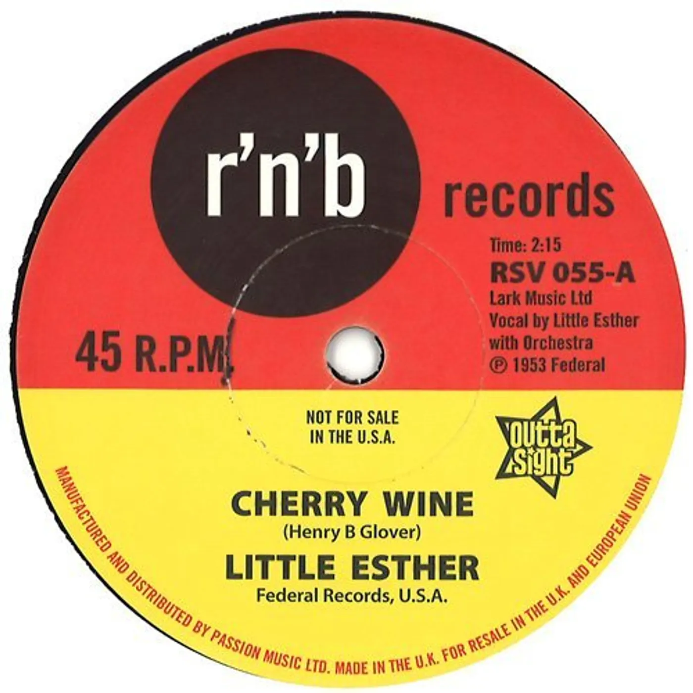 Esther Little CHERRY WINE / YOU TOOK MY LOVE TOO FAST Vinyl Record