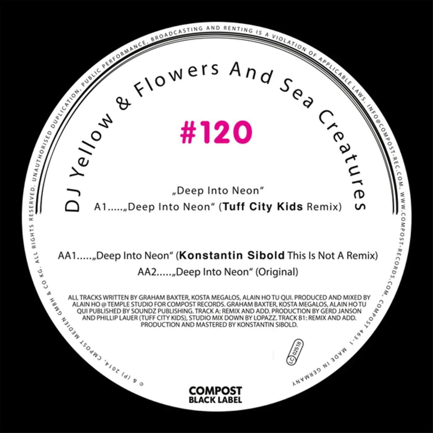 DJ Yellow & Flowers And Sea Creatures DEEP INTO NEON Vinyl Record