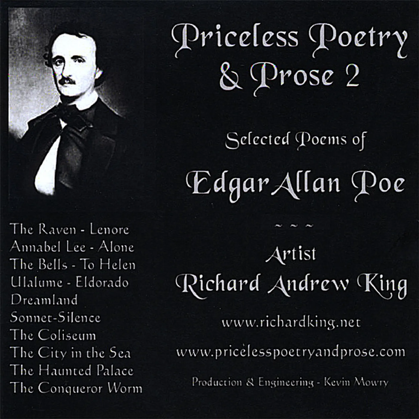 Richard Andrew King PRICELESS POETRY & PROSE 2: SELECTED POEMS OF EDGA CD