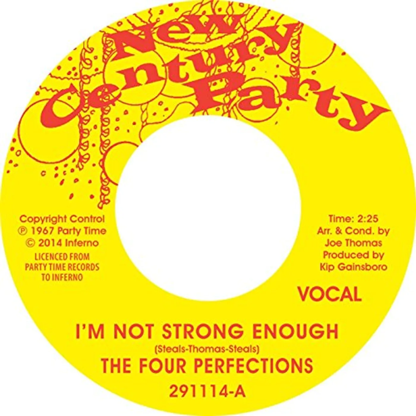 The Four Perfections I'M NOT STRONG ENOUGH / INSTRUMENTAL Vinyl Record