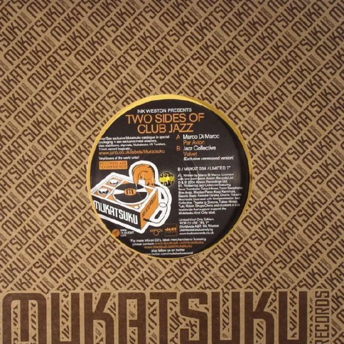 NIK WESTON PRESENTS TWO SIDES OF CLUB / VARIOUS Vinyl Record