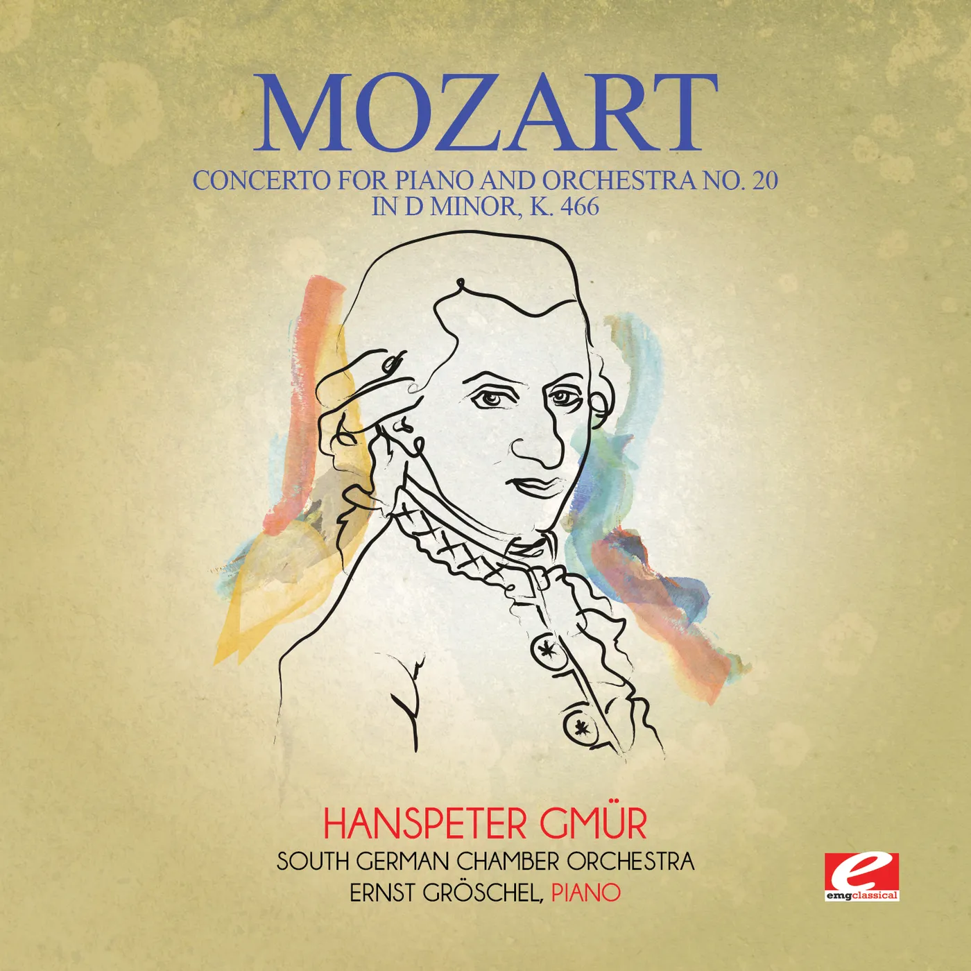 Wolfgang Amadeus Mozart CONCERTO FOR PIANO & ORCHESTRA NO. 20 IN D MINOR K CD