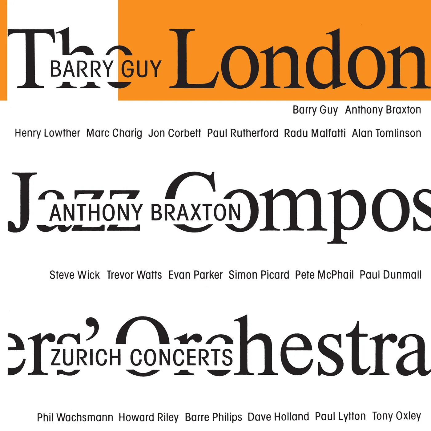 Barry Guy ZURICH CONCERTS CD