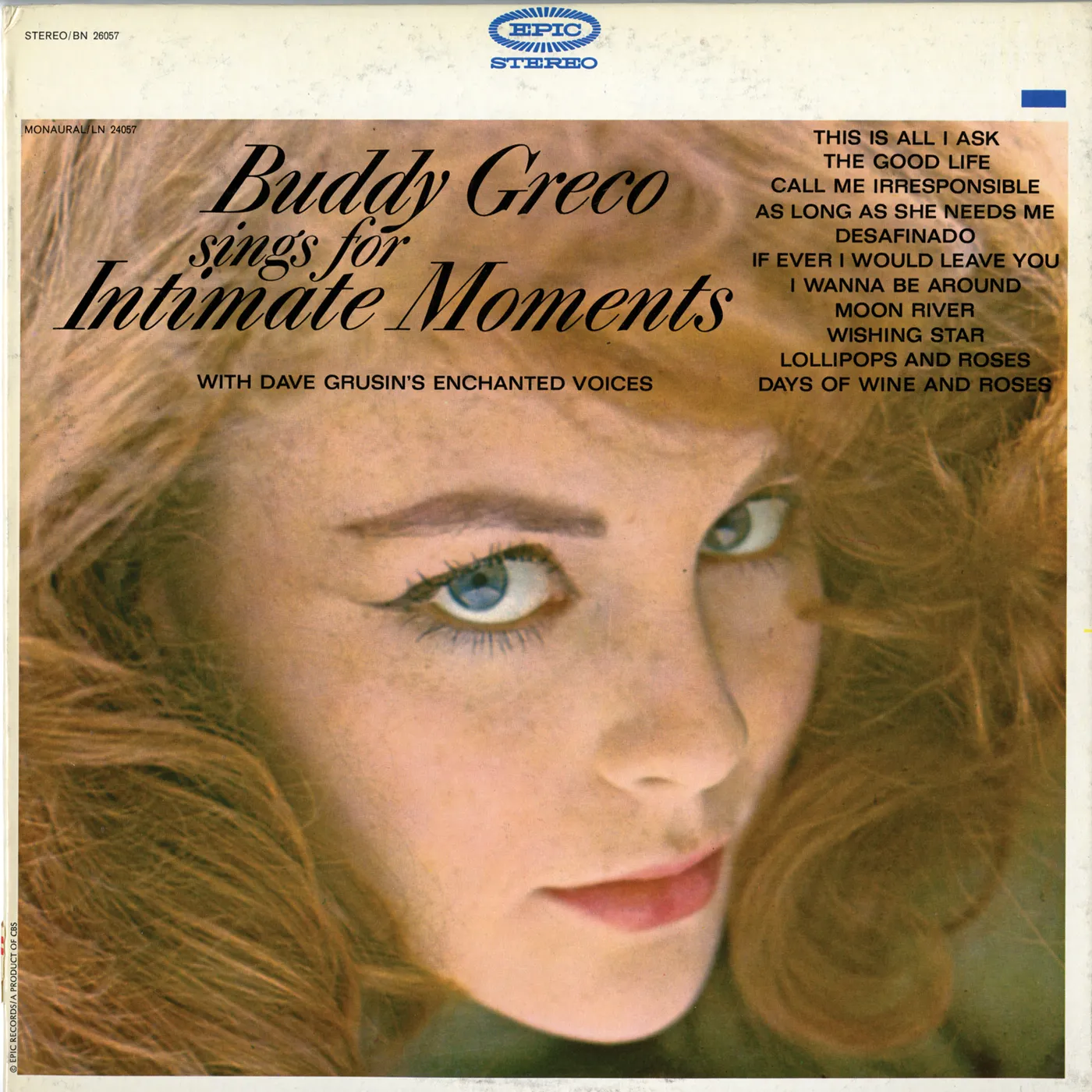 Buddy Greco SINGS FOR INTIMATE MOMENTS CD