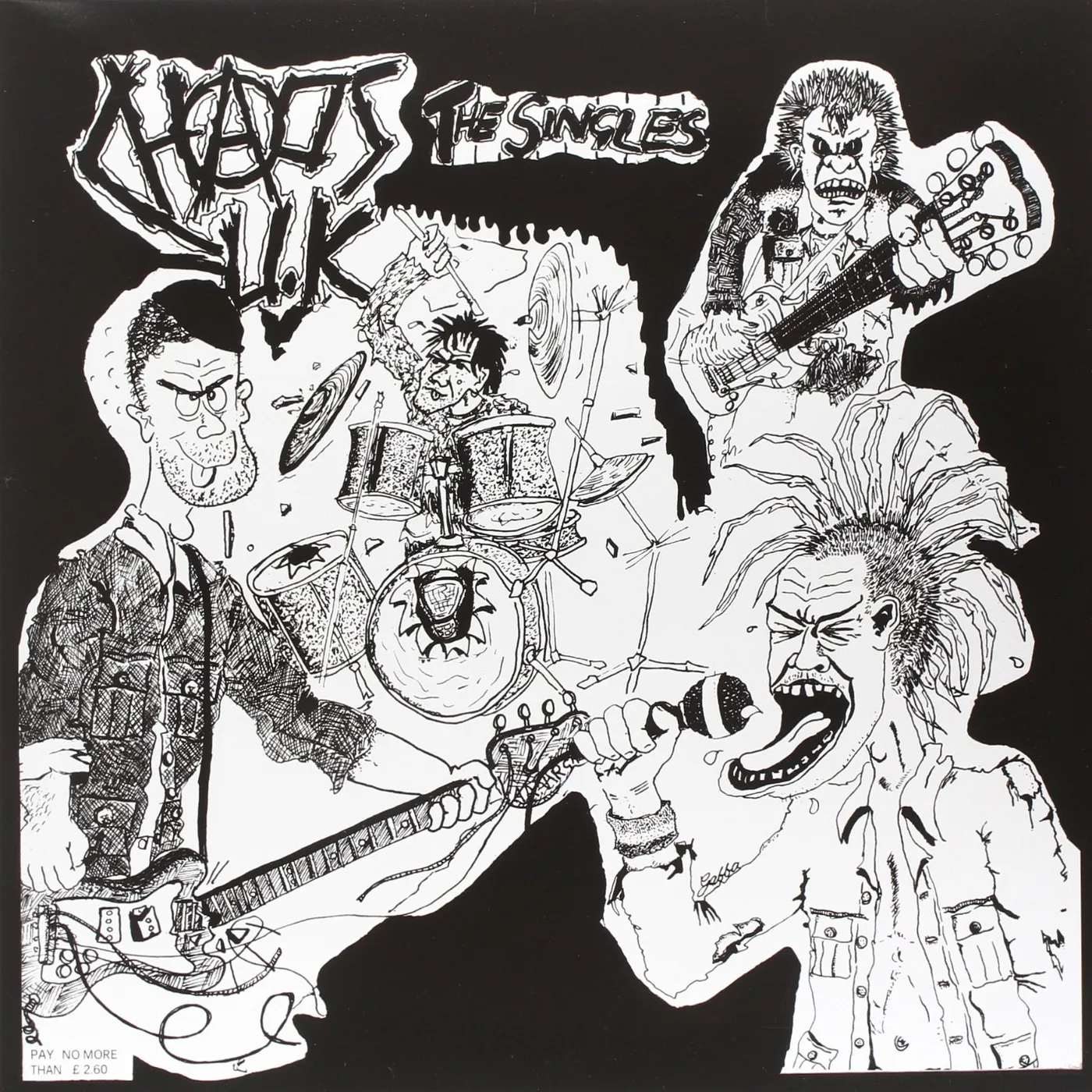 Chaos UK TOTAL CHAOS - THE SINGLES Vinyl Record