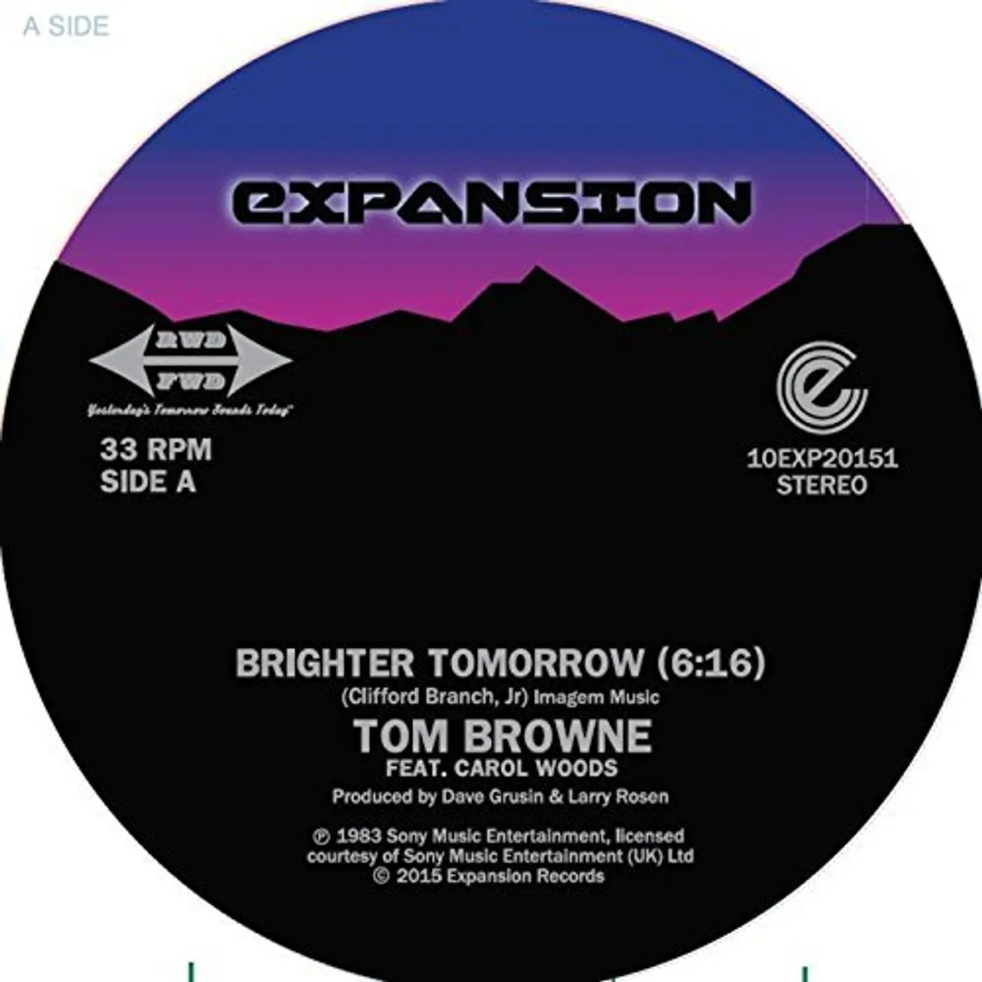 Tom Browne BRIGHTER TOMORROW Vinyl Record