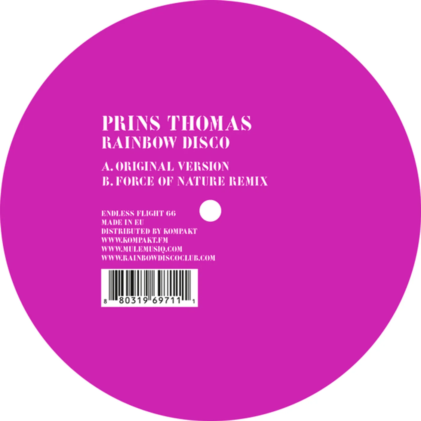 Lindstrom & Prins Thomas Rainbow Disco Vinyl Record