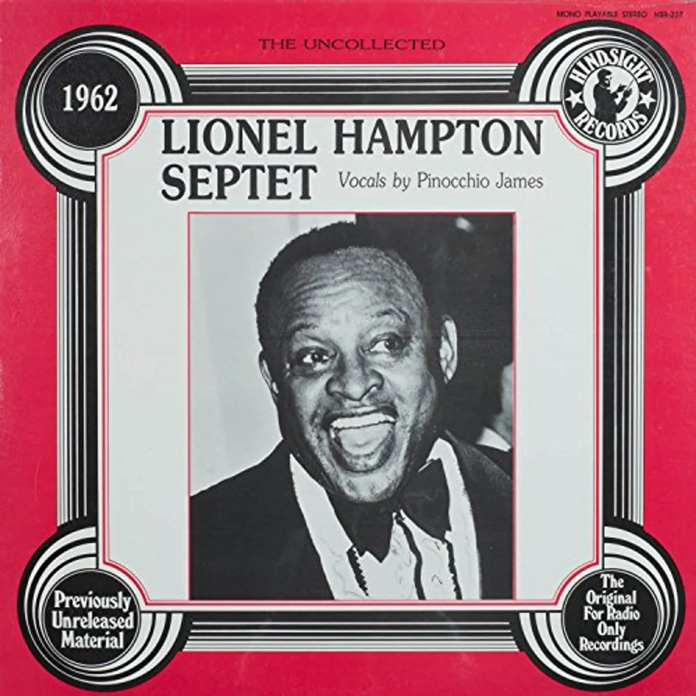 Lionel Hampton Septet UNCOLLECTED Vinyl Record
