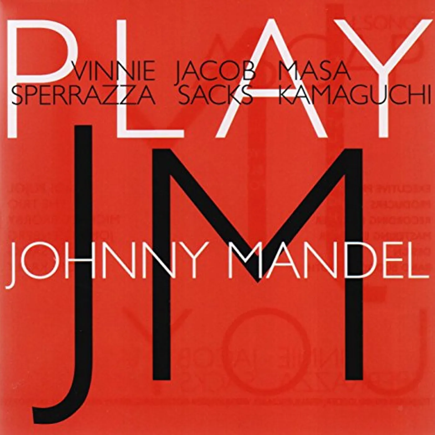 Vinnie Sperrazza PLAY JOHNNY MANDEL CD