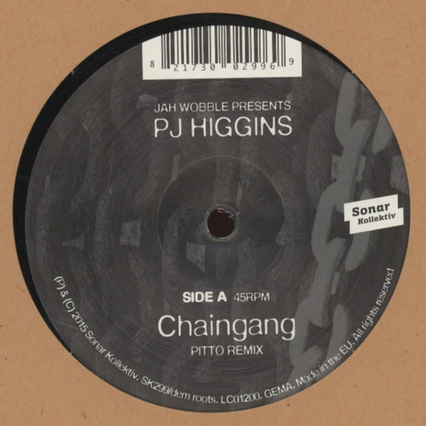 Jah Wobble & PJ Higgins CHAINGANG (REMIXES) Vinyl Record