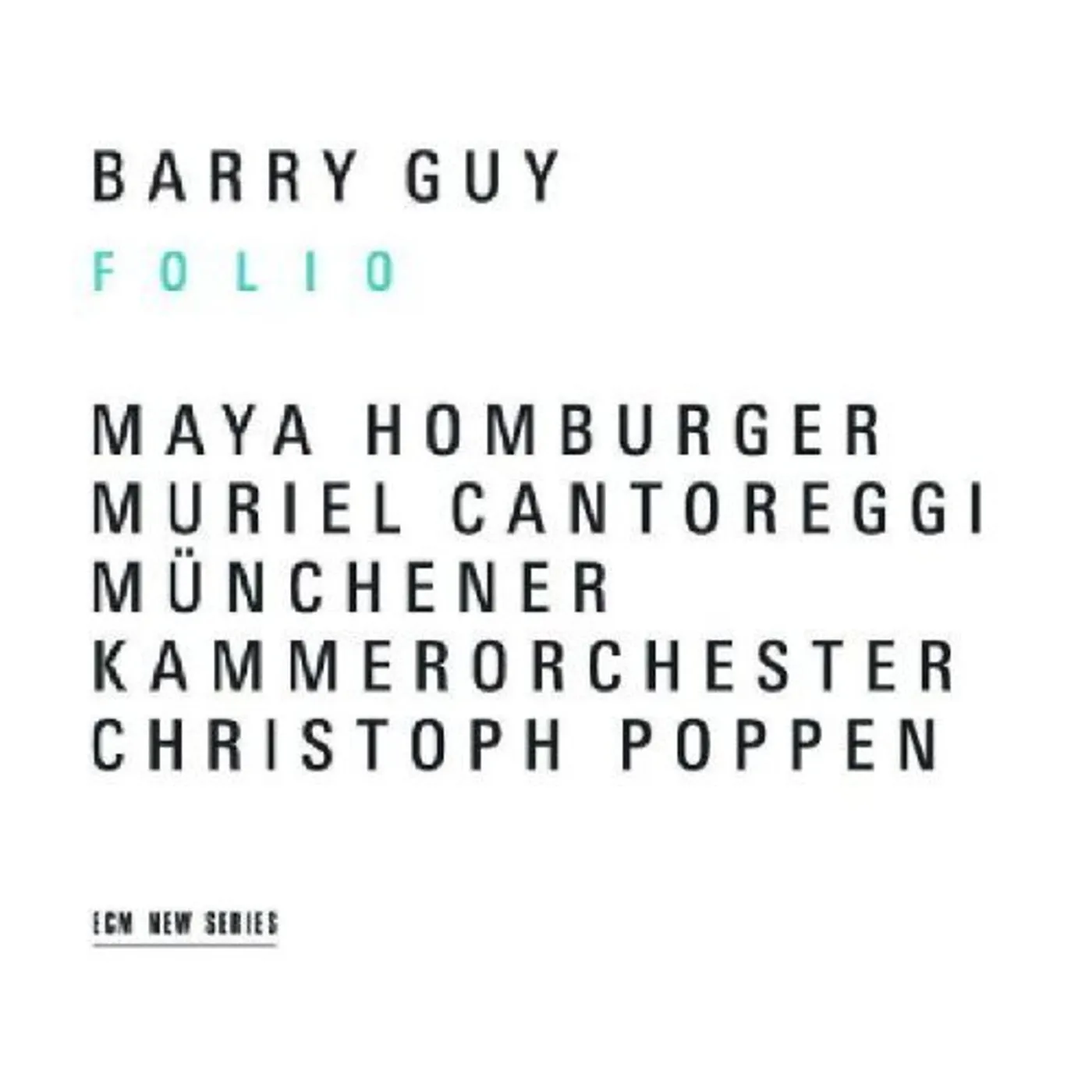 Barry Guy FOLIO CD