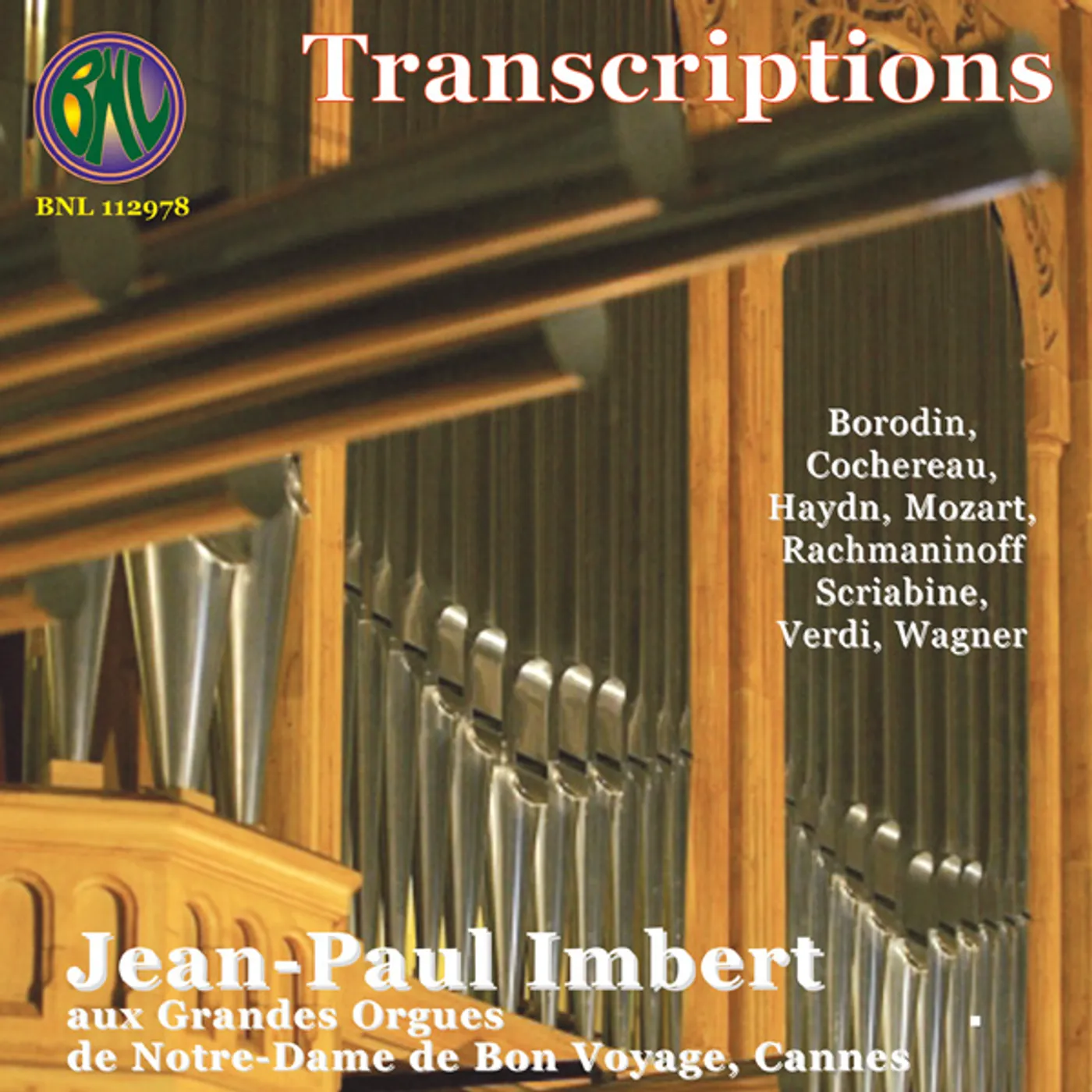 Jean-Paul Imbert TRANSCRIPTIONS FOR ORGAN CD
