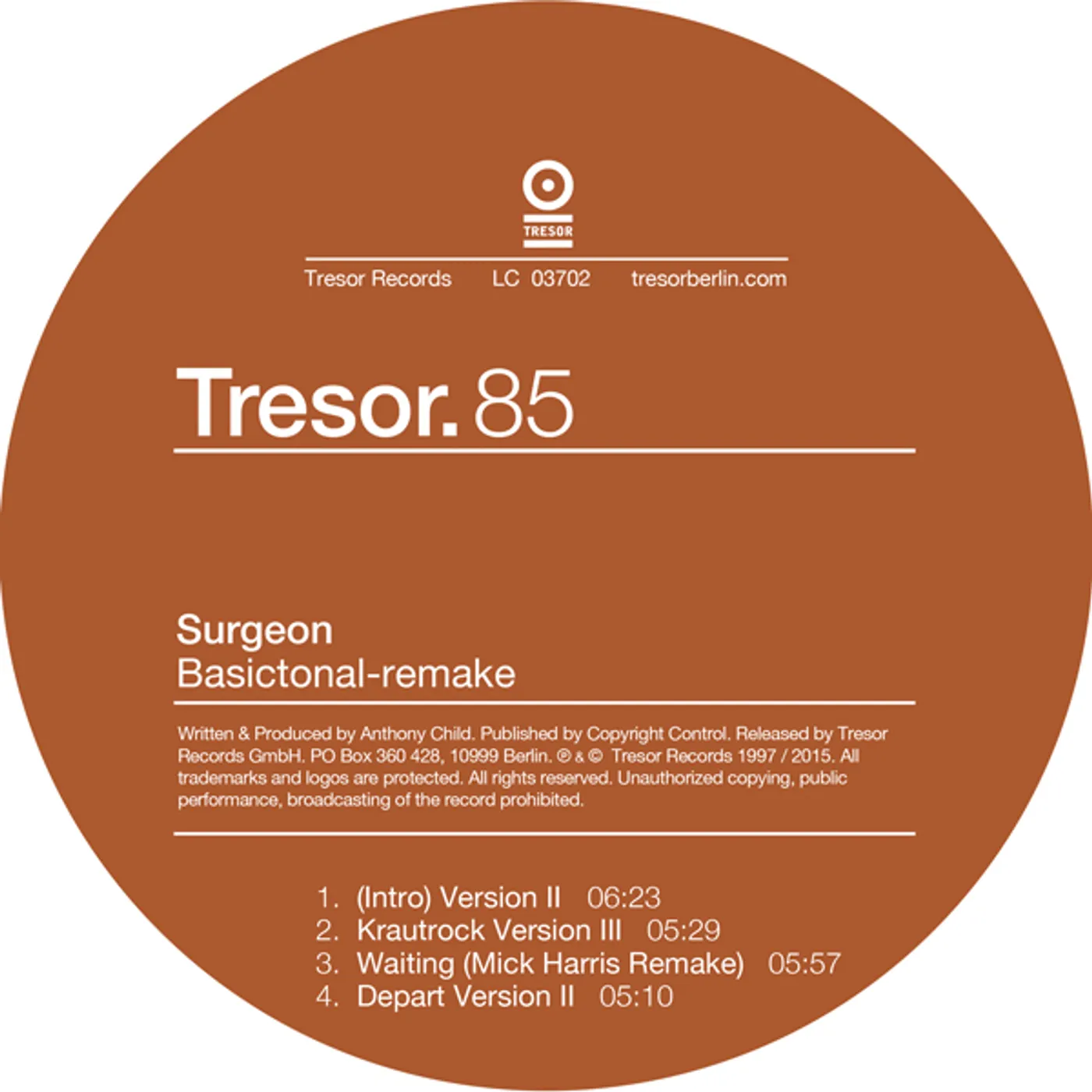 Surgeon BASICTONAL - REMAKE Vinyl Record
