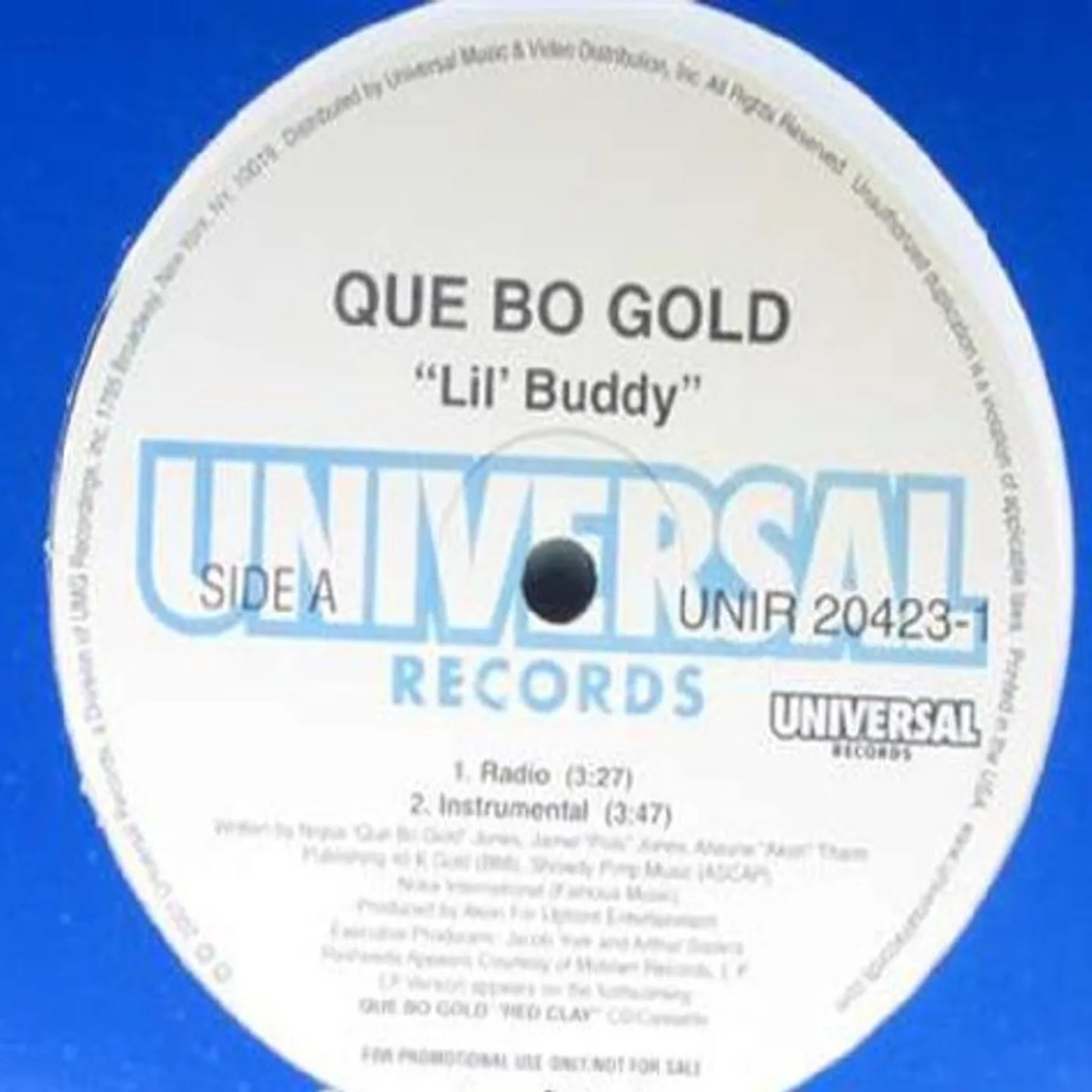 QUE-BO GOLD Lil' Buddy Vinyl Record