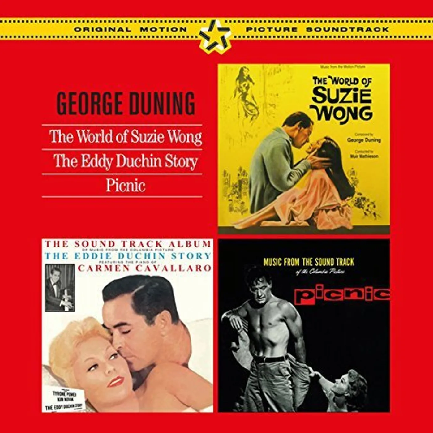 George Duning WORLD OF SUZZIE WONG + EDDY DUCHIN STORY + PICNIC CD