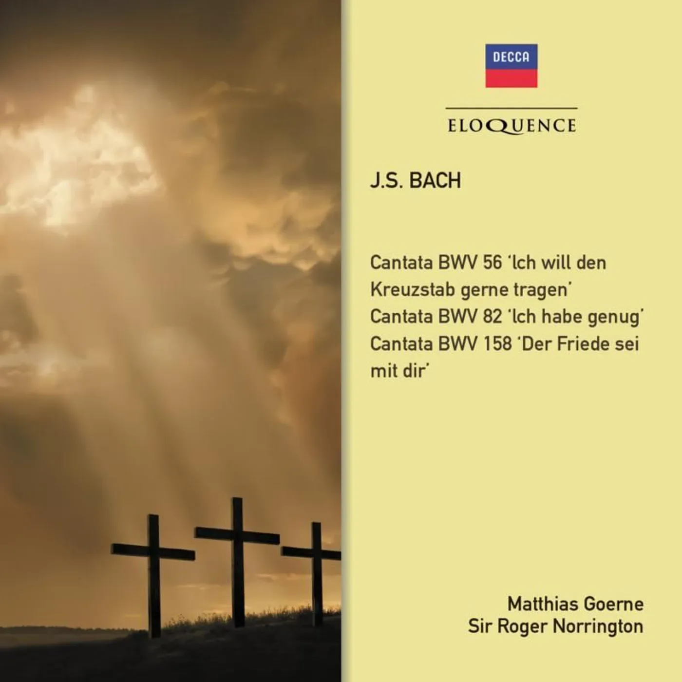 Matthias Goerne JS BACH: CANTATA BWV 82 CANTATA BWV 35 SINFONIA CD