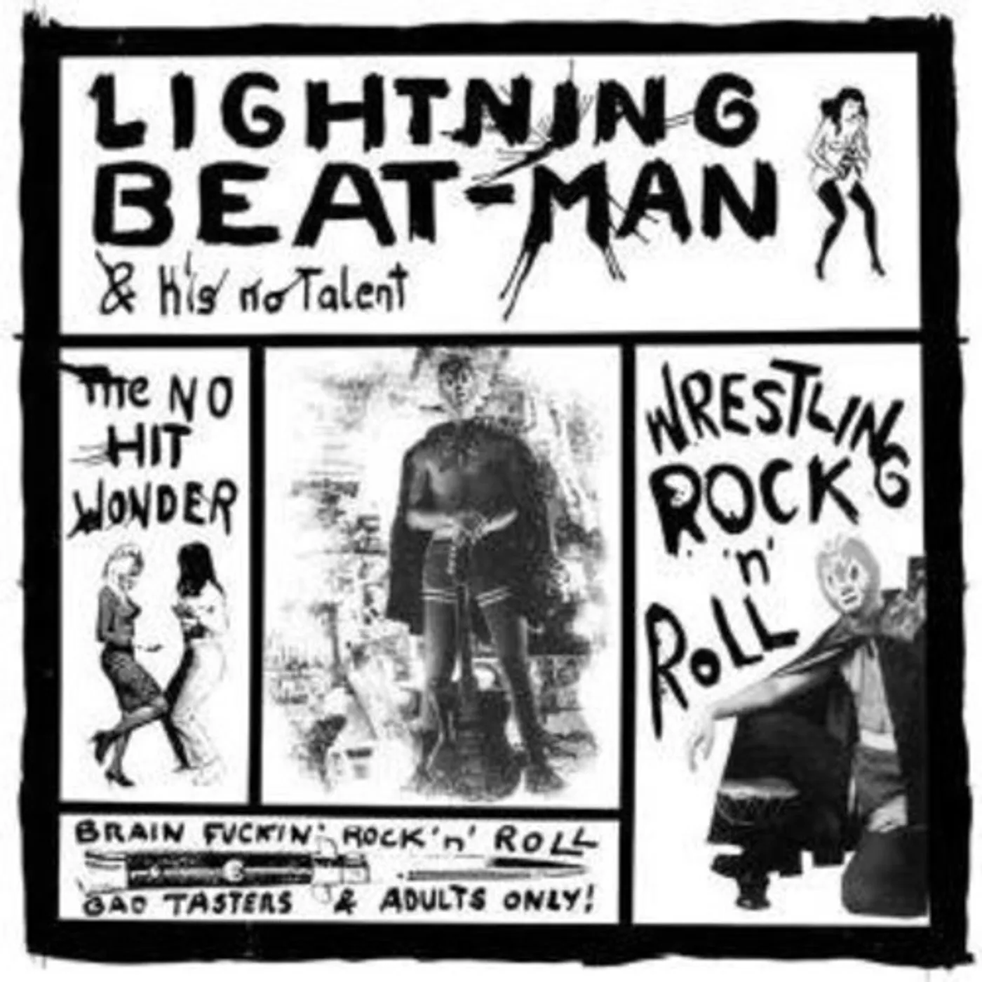 LIGHTNING BEAT-MAN & HIS NO TALENT Wrestling Rock'n'Roll Vinyl Record