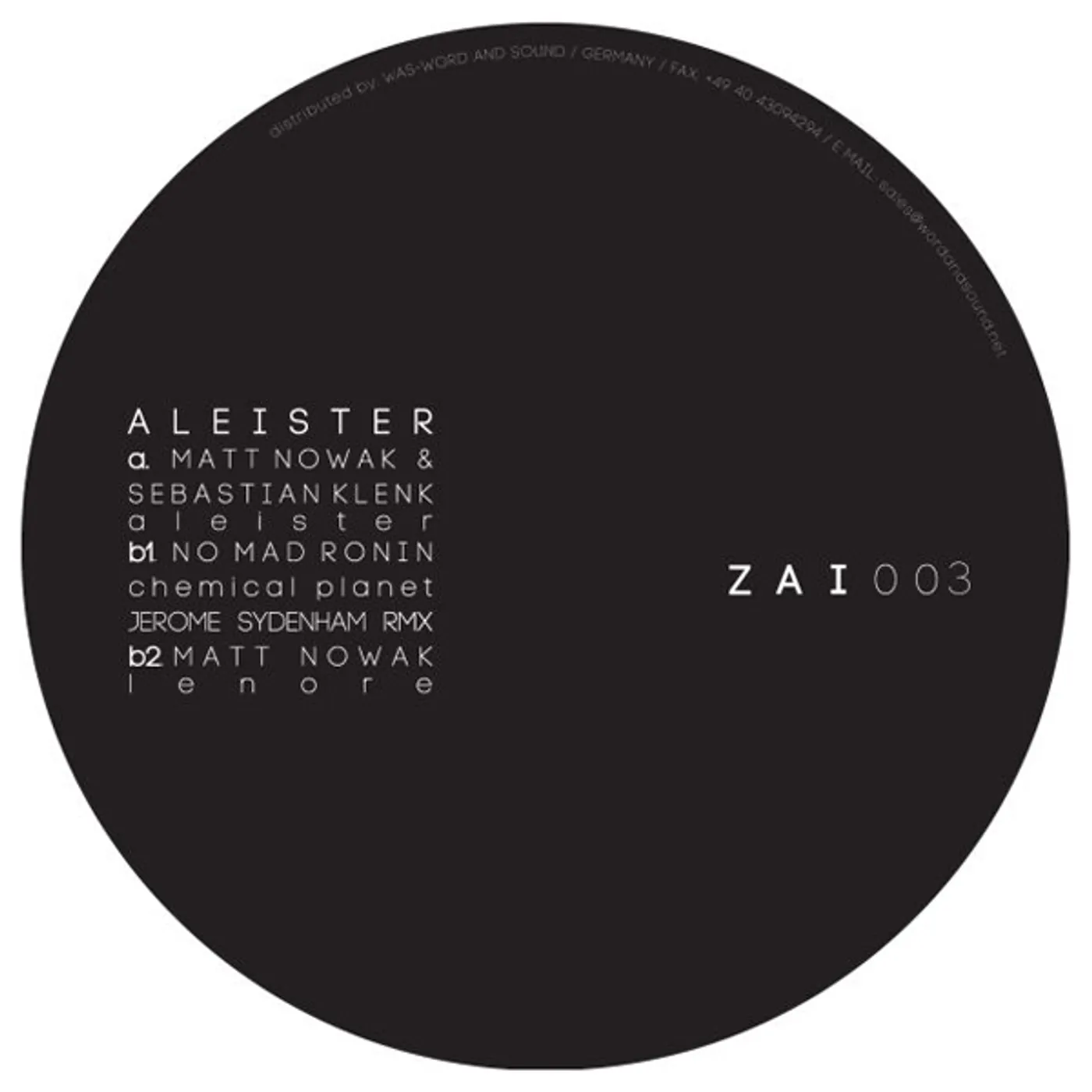 Matt Nowak Aleister Vinyl Record