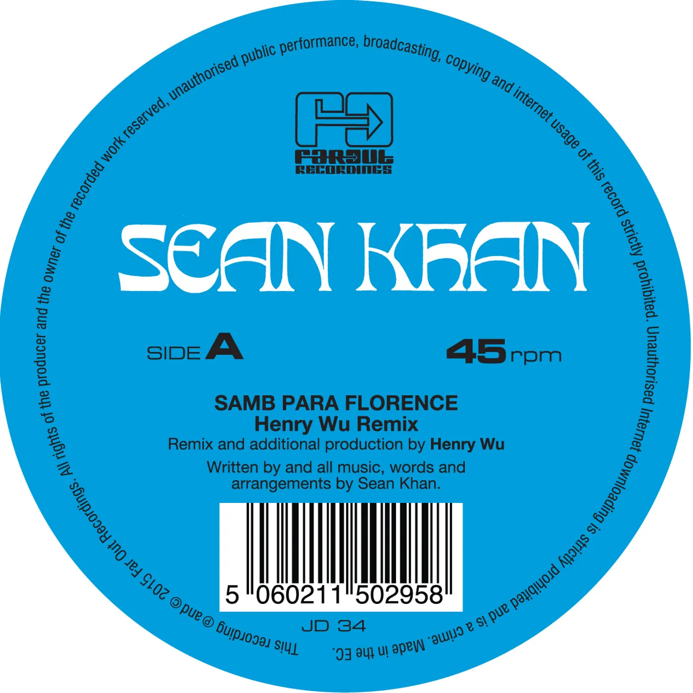Sean Khan SAMBA PARA FLORENCE / THINGS TO SAY (REMIXES) Vinyl Record