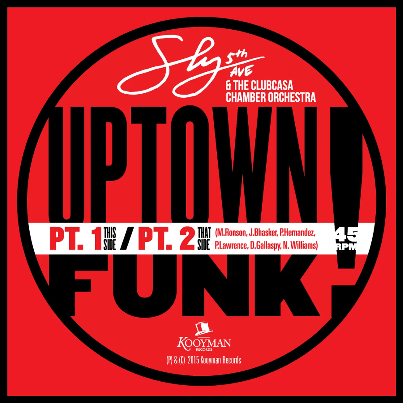 Sly5thave, The Clubcasa Chamber Orchestra UPTOWN FUNK PT. 1 & 2 Vinyl Record