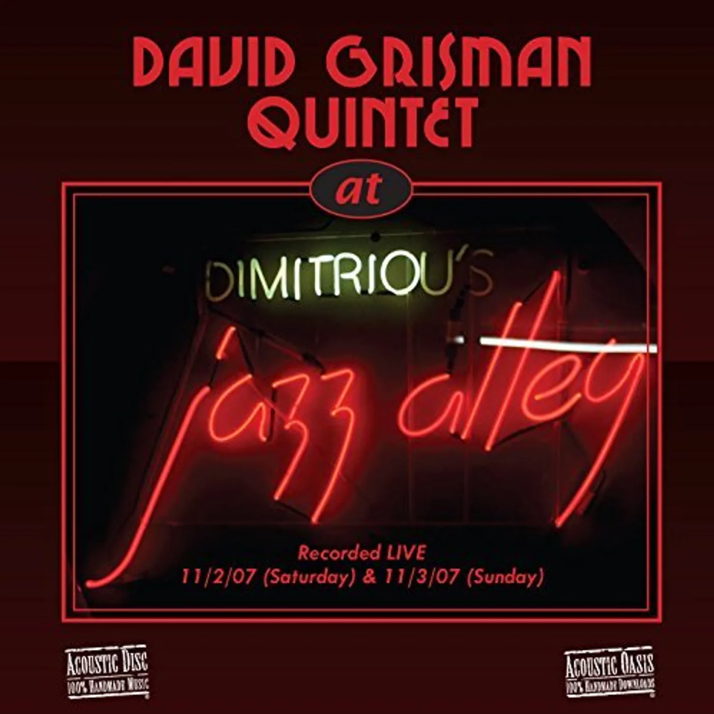 David Grisman LIVE AT JAZZ ALLEY CD