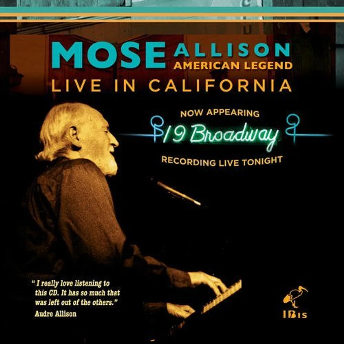 Mose Allison AMERICAN LEGEND - LIVE IN CALIFORNIA CD