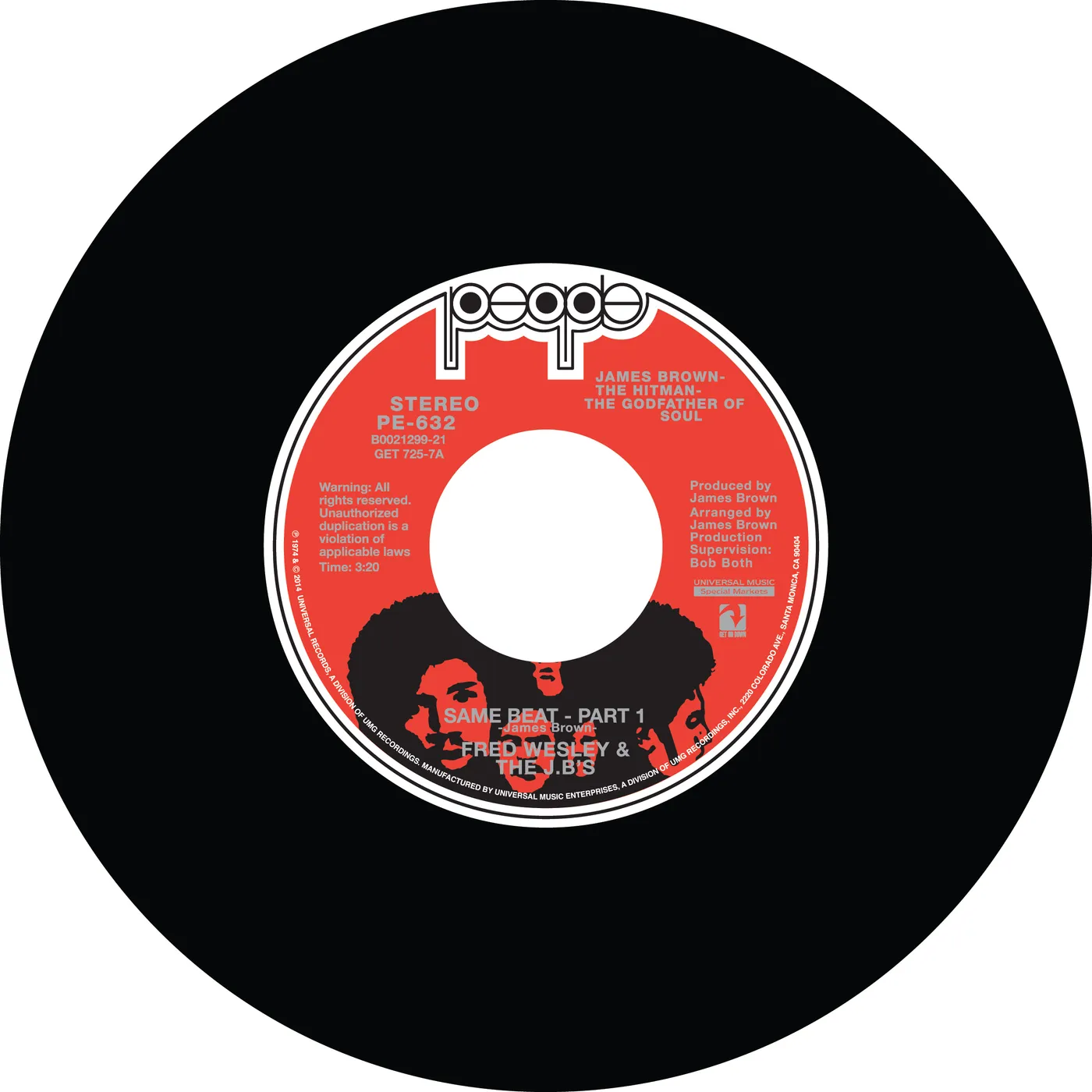 Fred Wesley & The J.B.'s SAME BEAT Vinyl Record