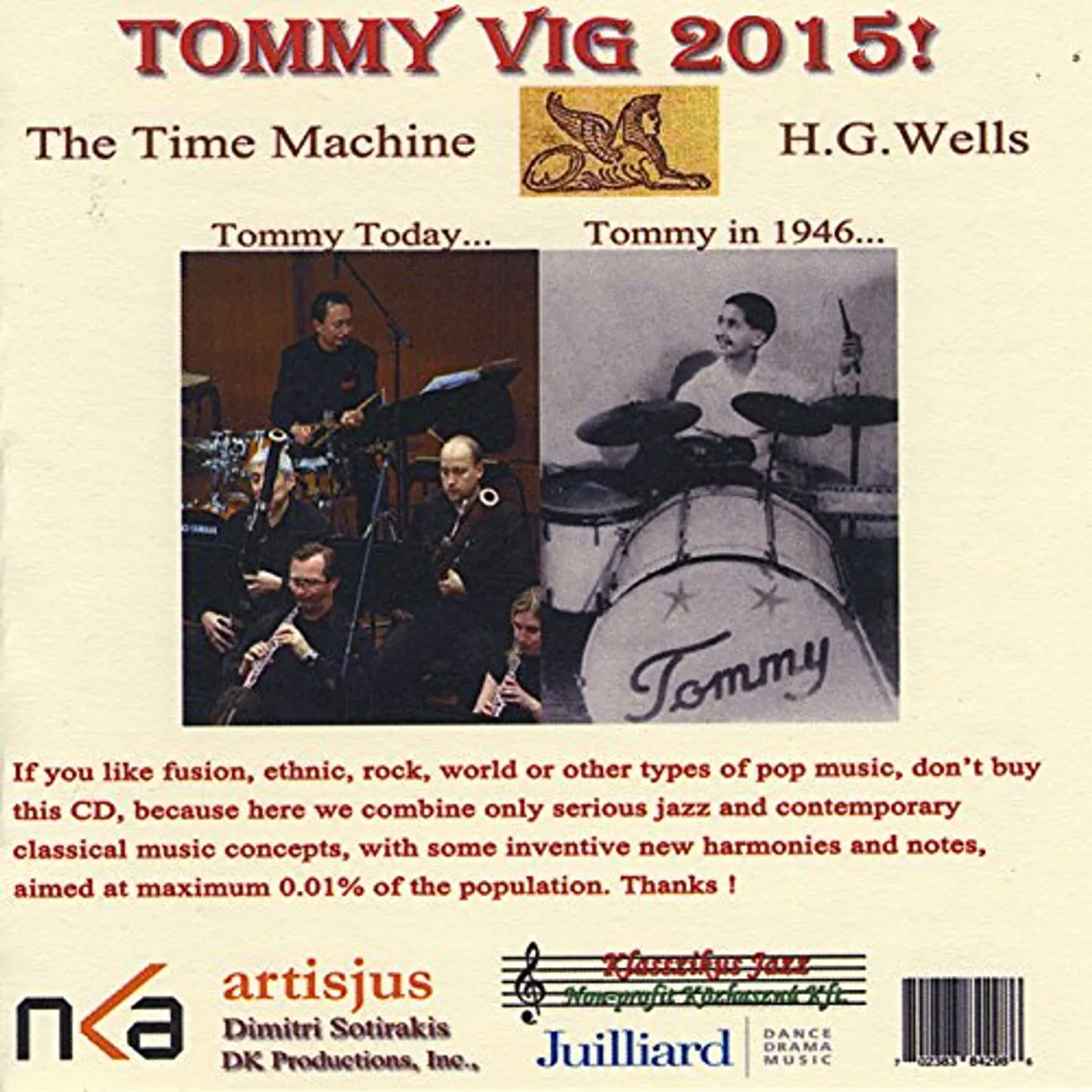 Tommy Vig TIME MACHINE CD