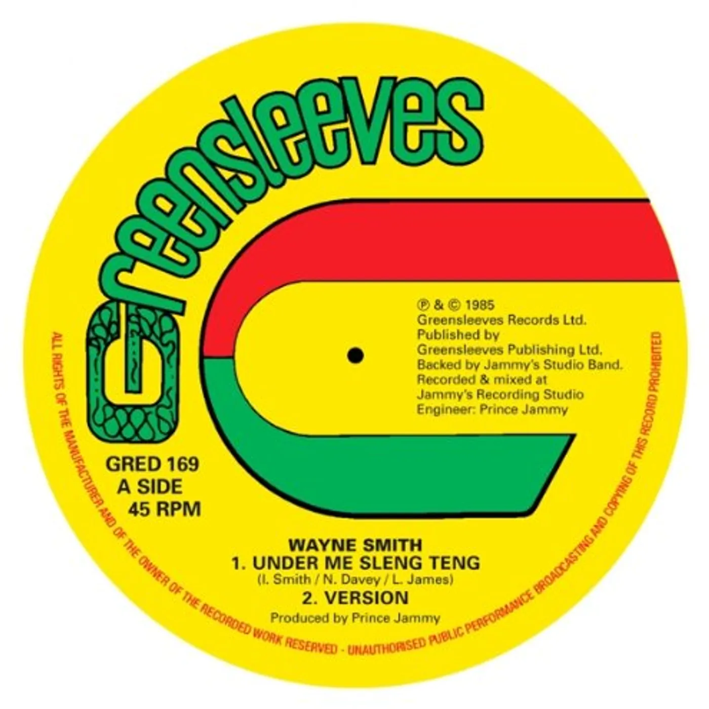 Wayne Smith Under Me Sleng Teng Vinyl Record
