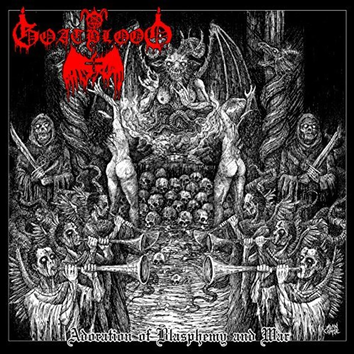 Goatblood Adoration of Blasphemy and War Vinyl Record