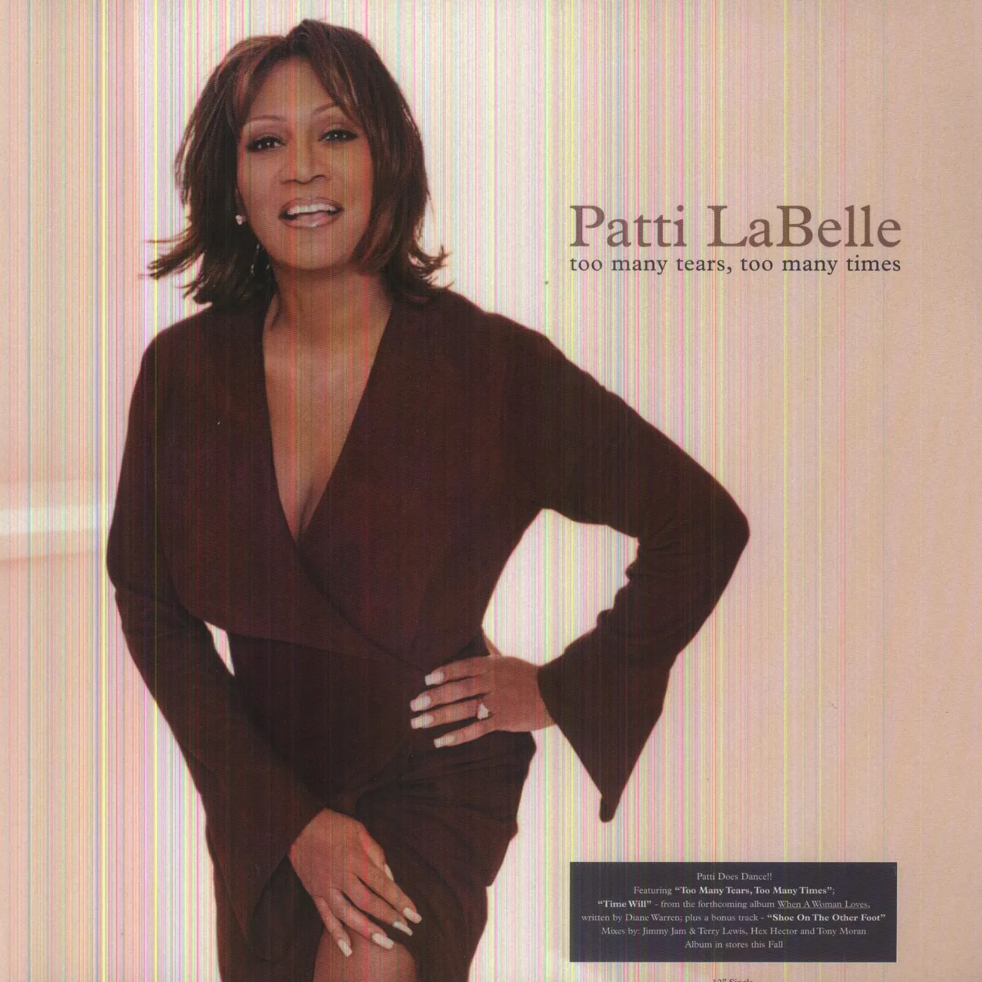 Patti LaBelle TOO MANY TEARS TOO MANY TIMES Vinyl Record