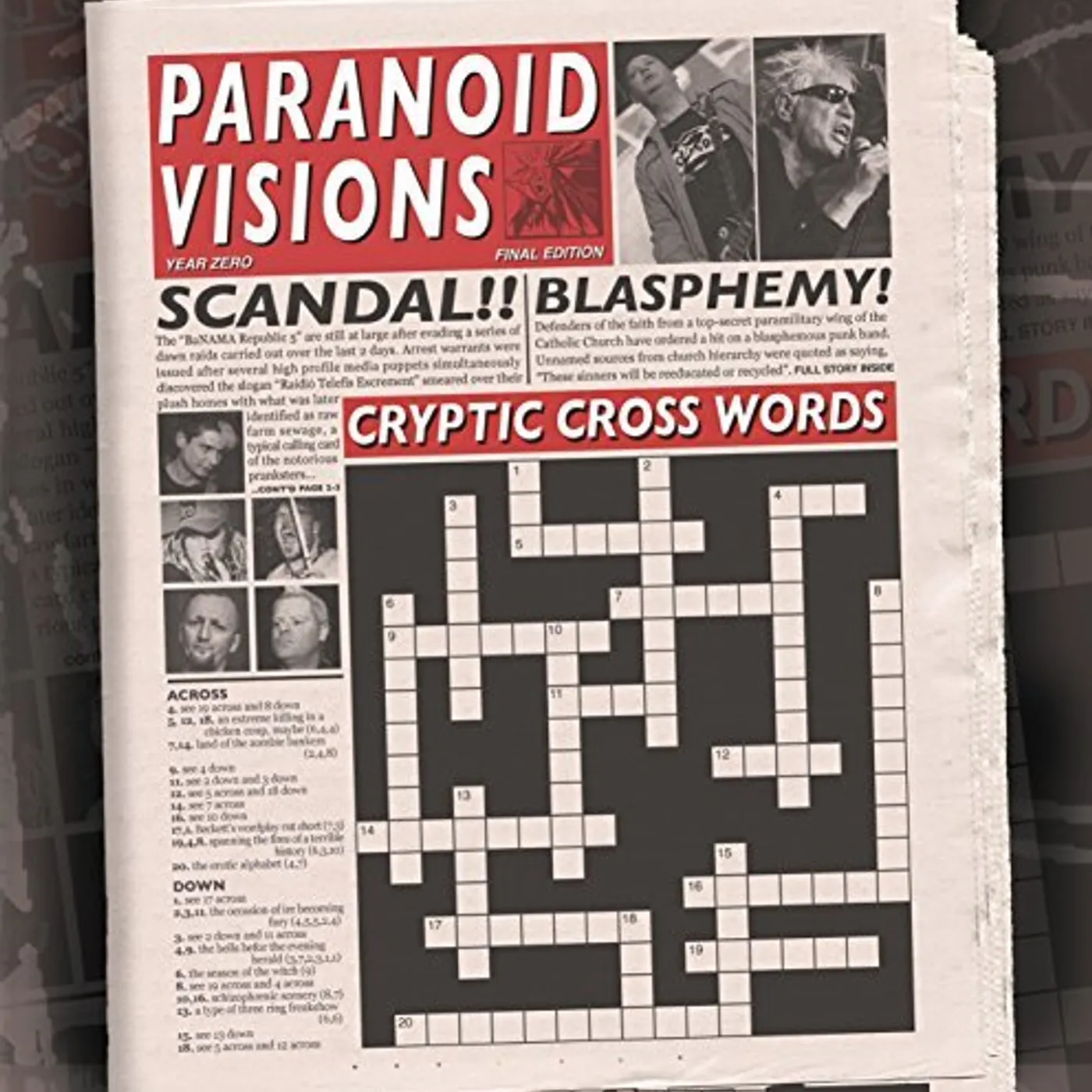 Paranoid Visions Cryptic Crosswords Vinyl Record