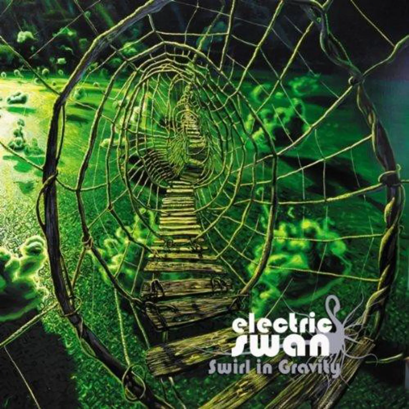 Electric Swan Swirl in Gravity Vinyl Record