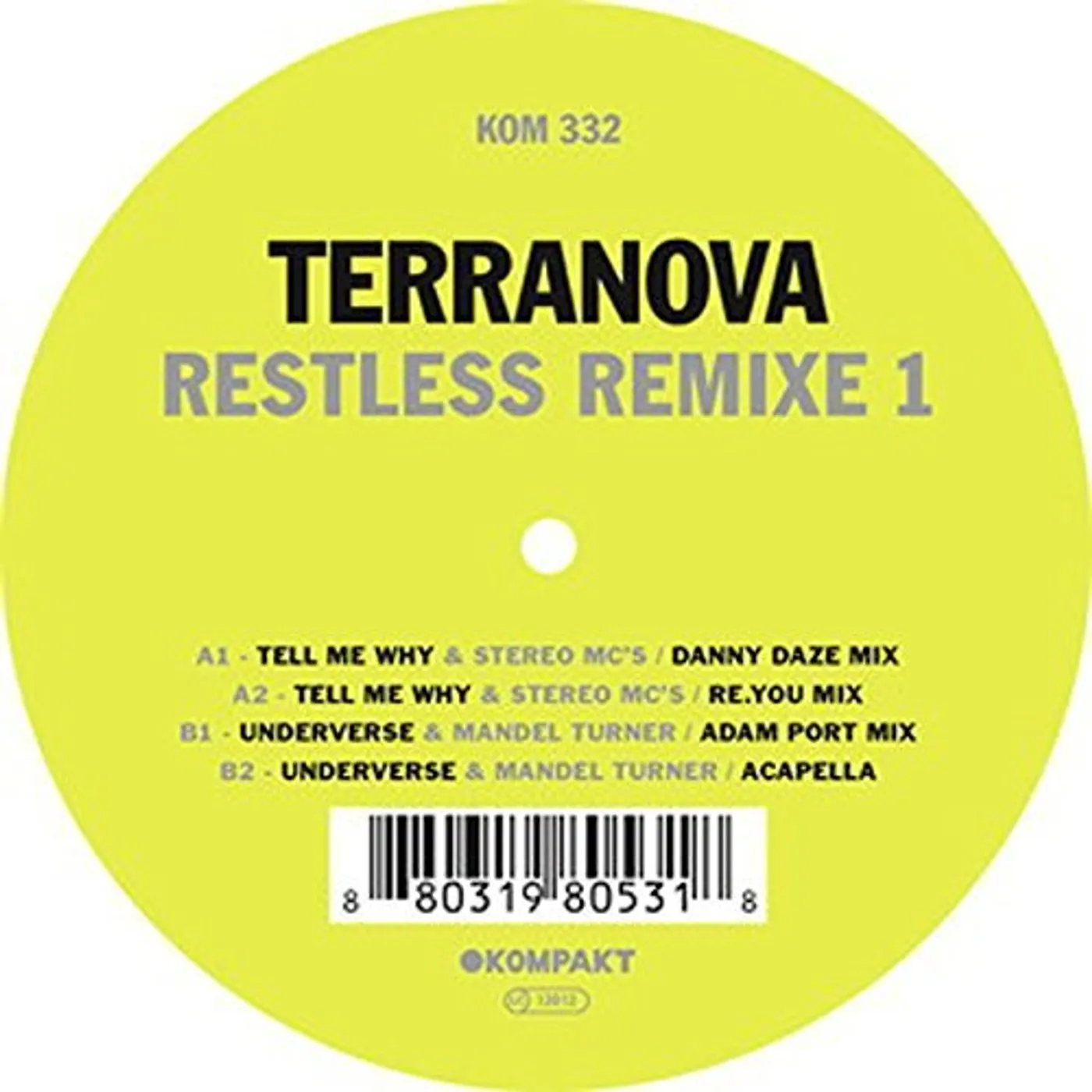 Terranova Restless Remixe 1 Vinyl Record