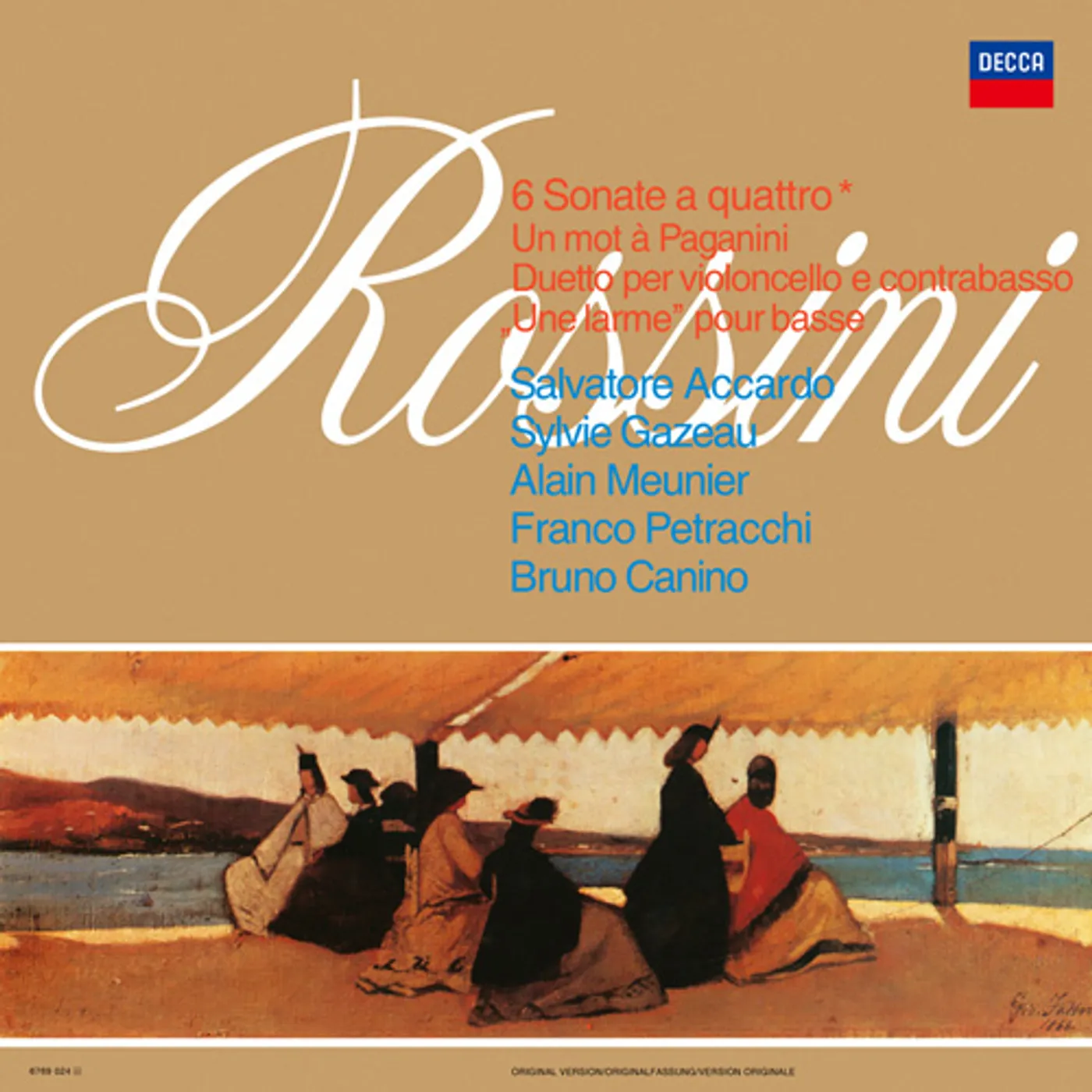 Salvatore Accardo / Sylvie Cazeau ROSSINI: 6 SONATE A QUATTRO Vinyl Record