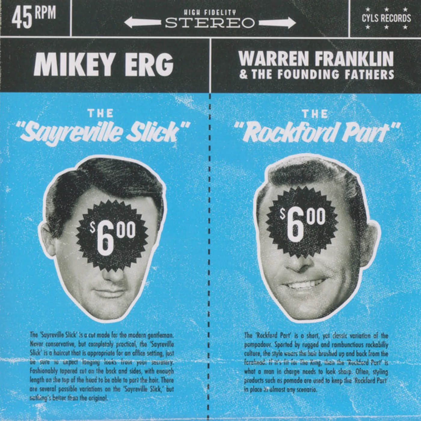 Mikey Erg / Warren Franklin / Founding Fathers MIKEY ERG / WARREN FRANKLIN & THE FOUNDING FATHERS Vinyl Record