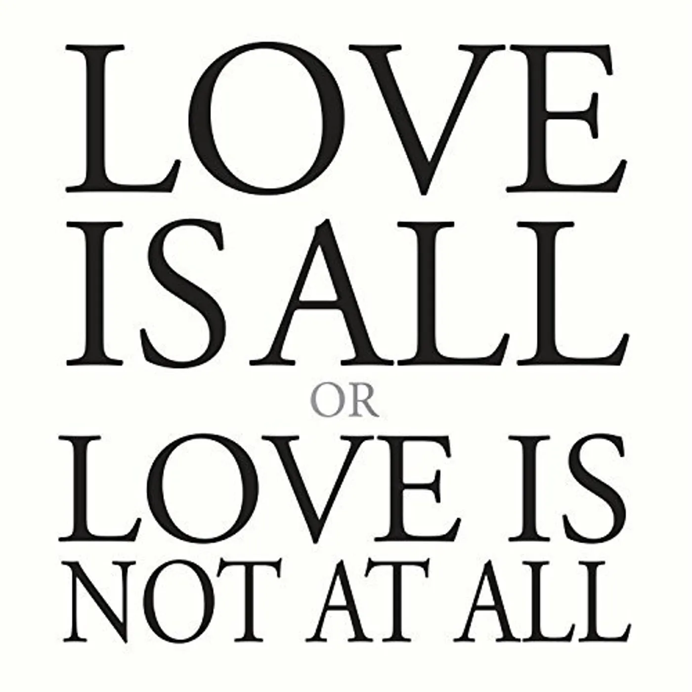 Marc Carroll LOVE IS ALL OR LOVE IS NOT AT ALL CD