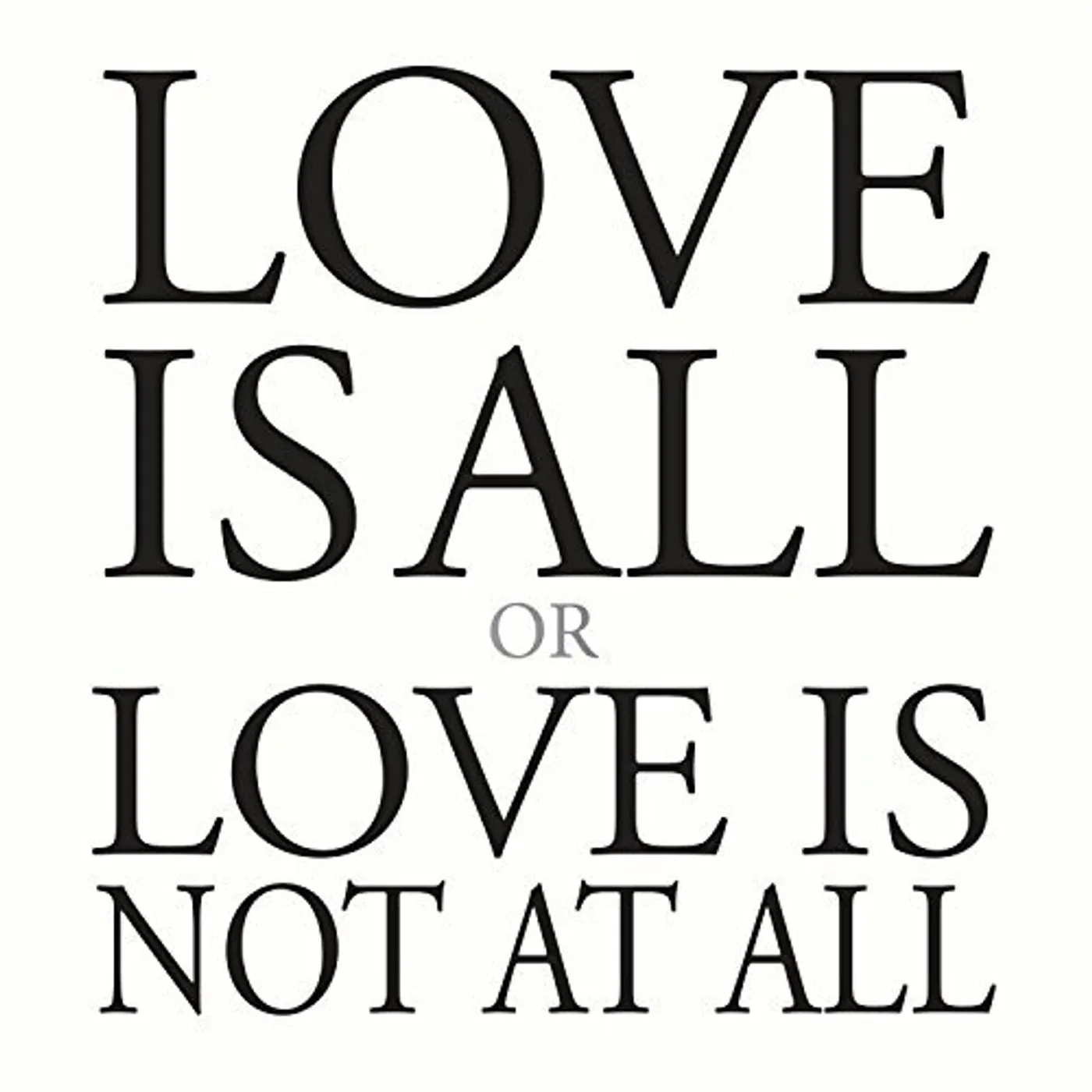 Marc Carroll Love Is All or Love Is Not at All Vinyl Record