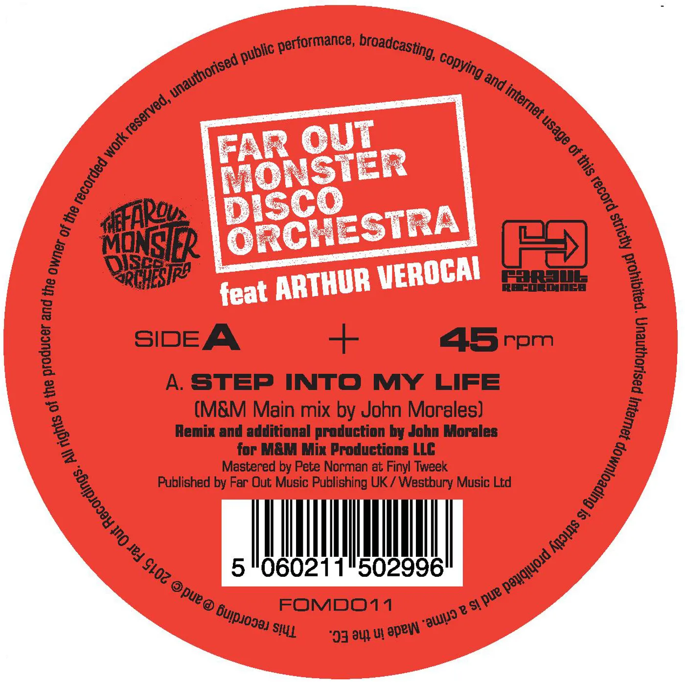 The Far Out Monster Disco Orchestra STEP INO MY LIFE (JOHN MORALES M&M MIXES) Vinyl Record