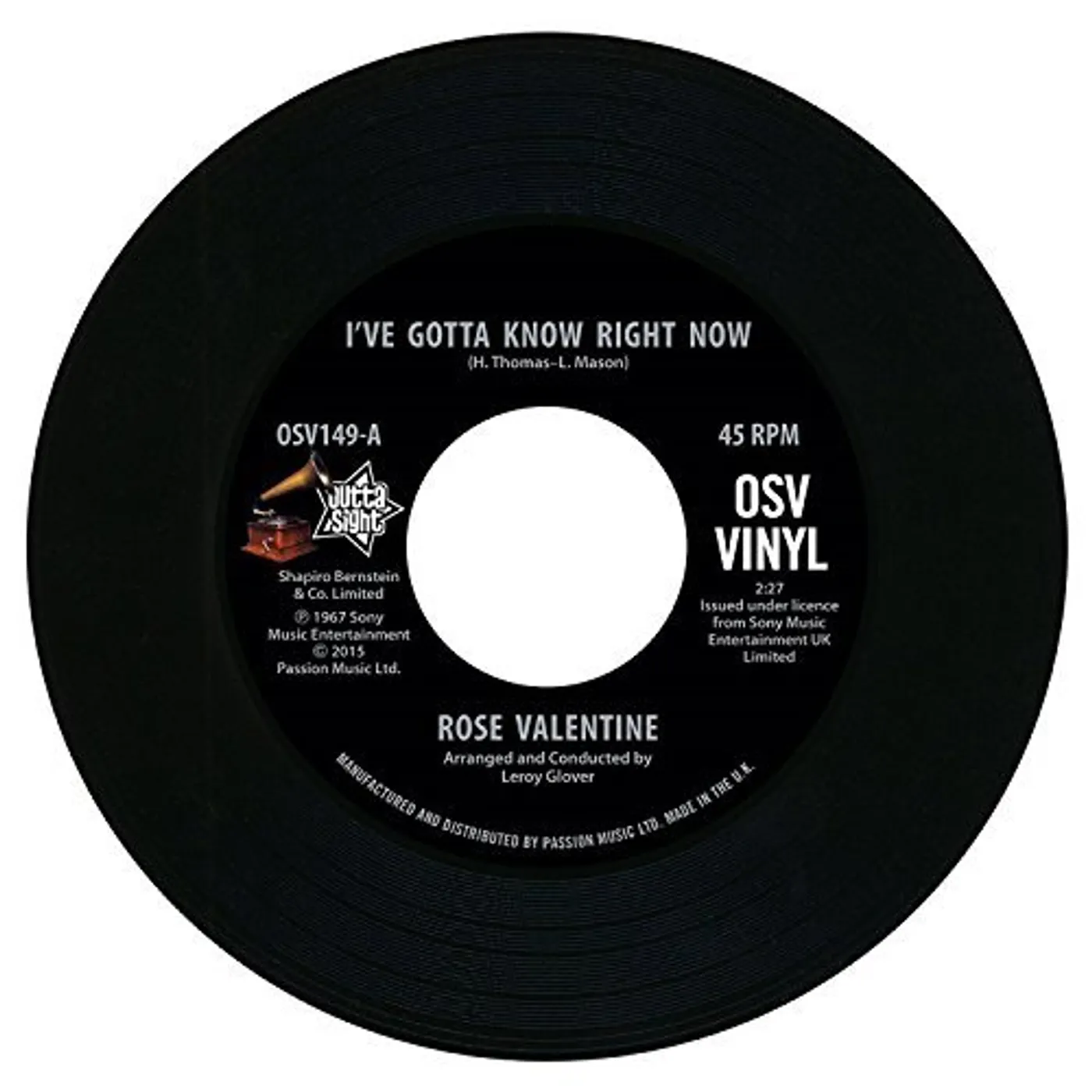 Rose Valentine / Susan Barrett I'VE GOTTA KNOW RIGHT NOW / WHAT'S IT GONNA BE Vinyl Record