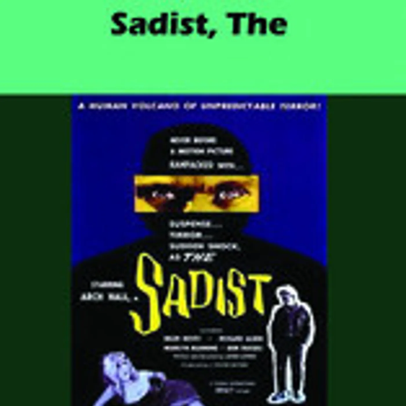SADIST DVD