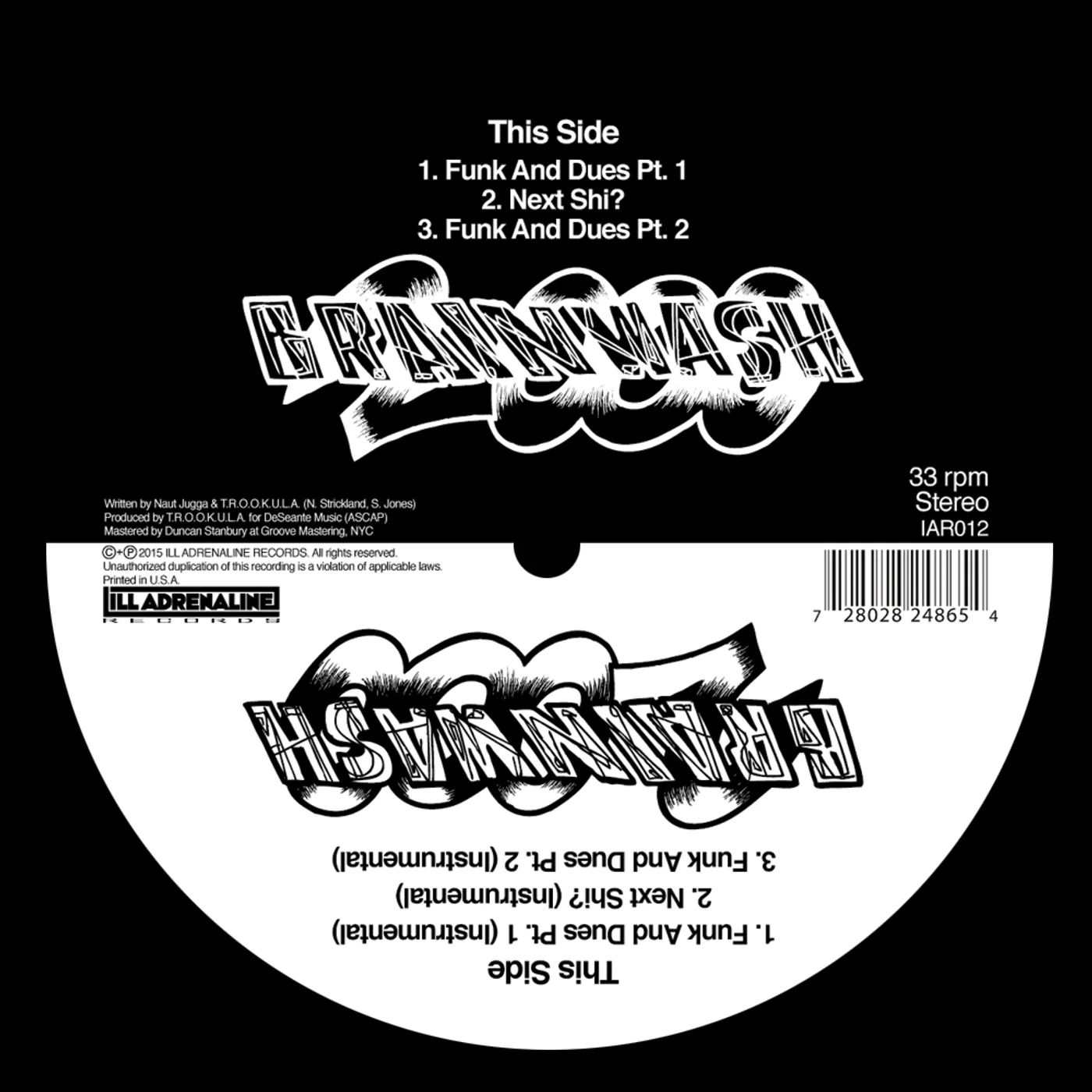 BRAINWASH 2000 Funk And Dues / Next Shit Vinyl Record
