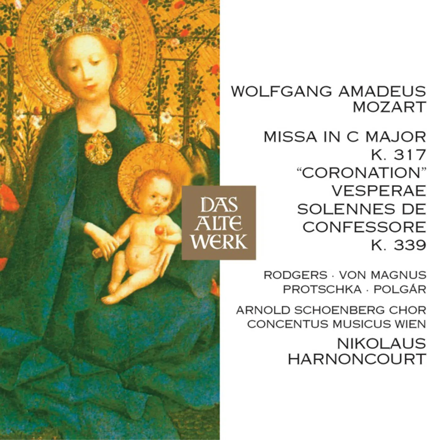 Nikolaus Harnoncourt MOZART: CORONATION MASS VESPERAE SOLENNES DE CONFE CD
