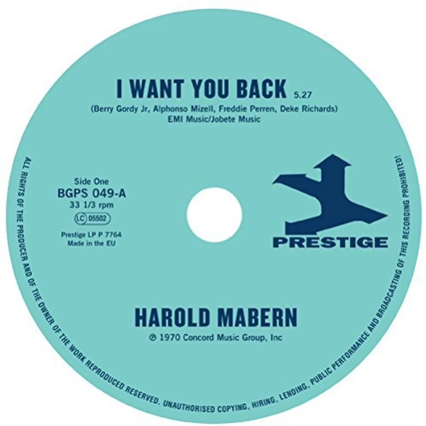 Harold Mabern / Funk Inc I WANT YOU BACK / SISTER JANIE Vinyl Record