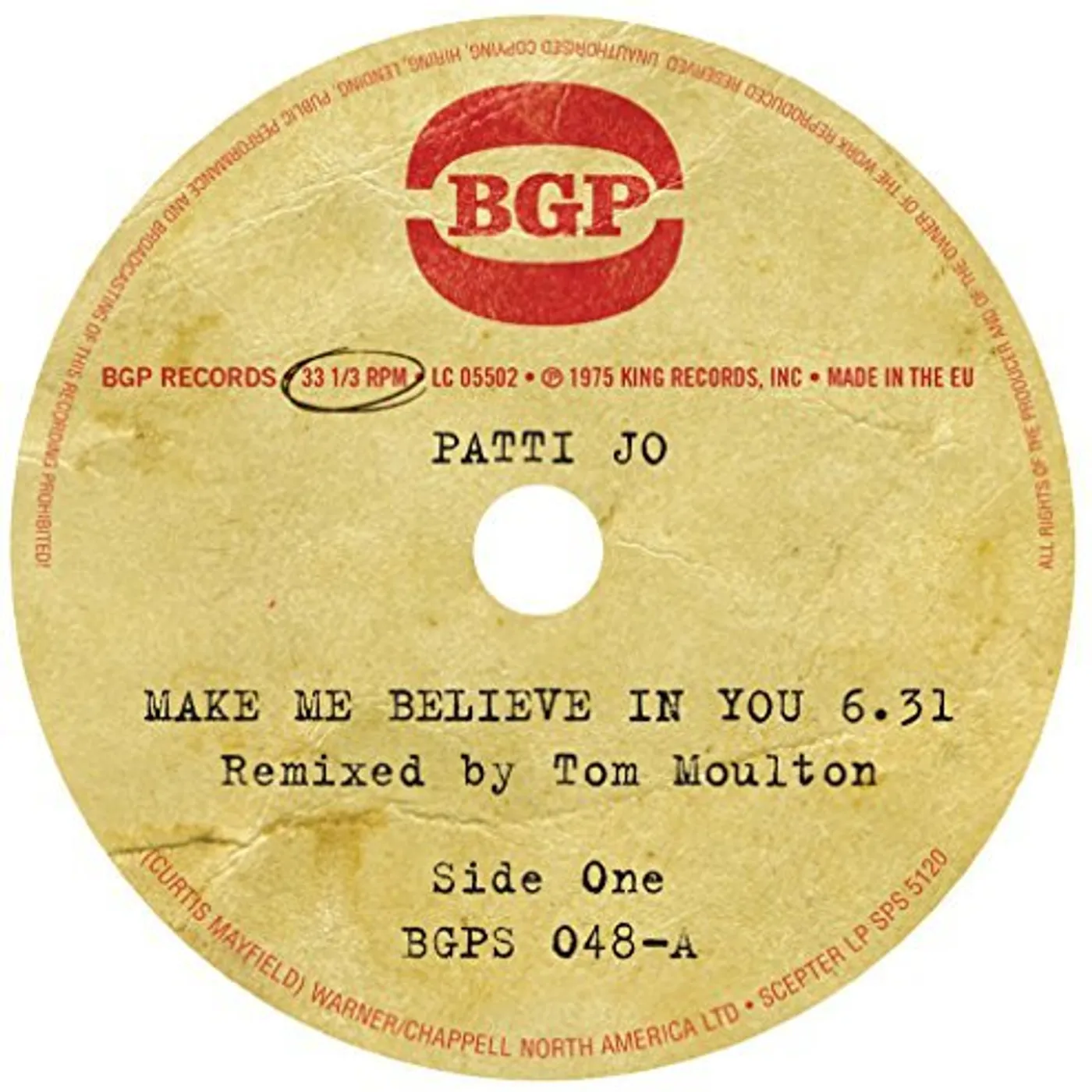 Patti Jo MAKE ME BELIEVE IN YOU / AIN'T NO LOVE LOST Vinyl Record
