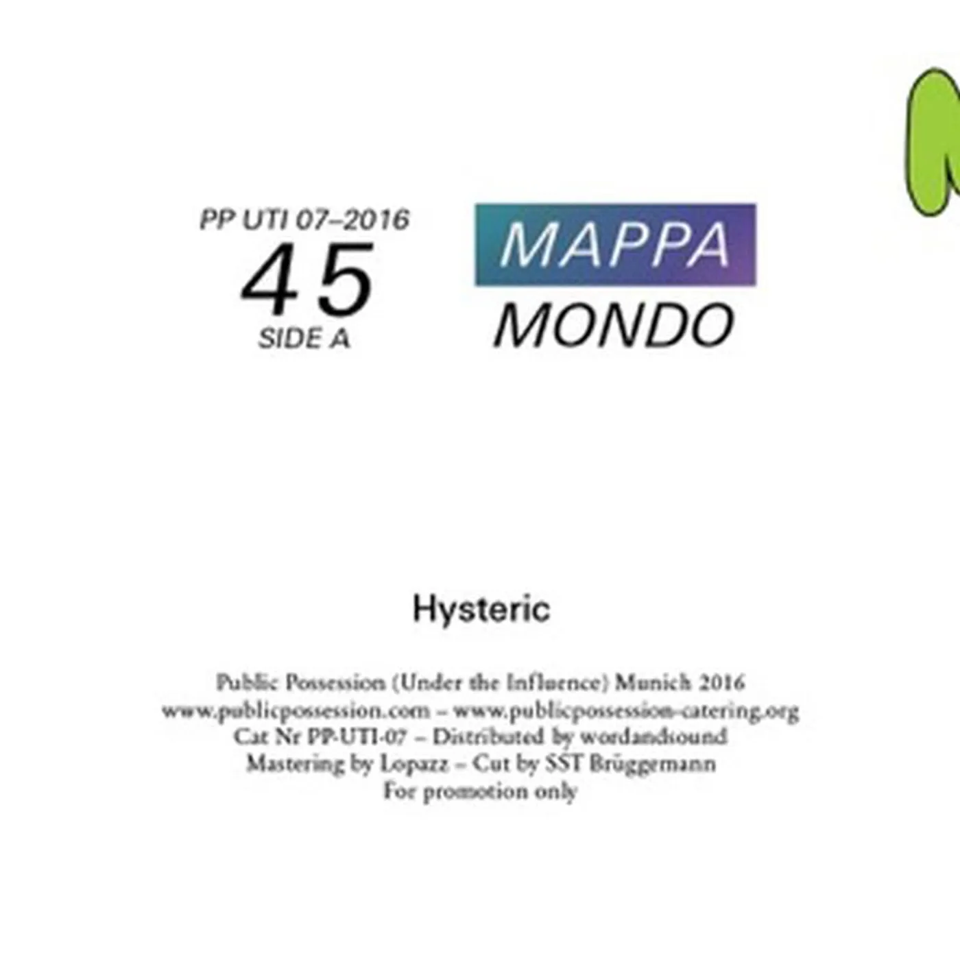 Hysteric MAPPAMONDO Vinyl Record