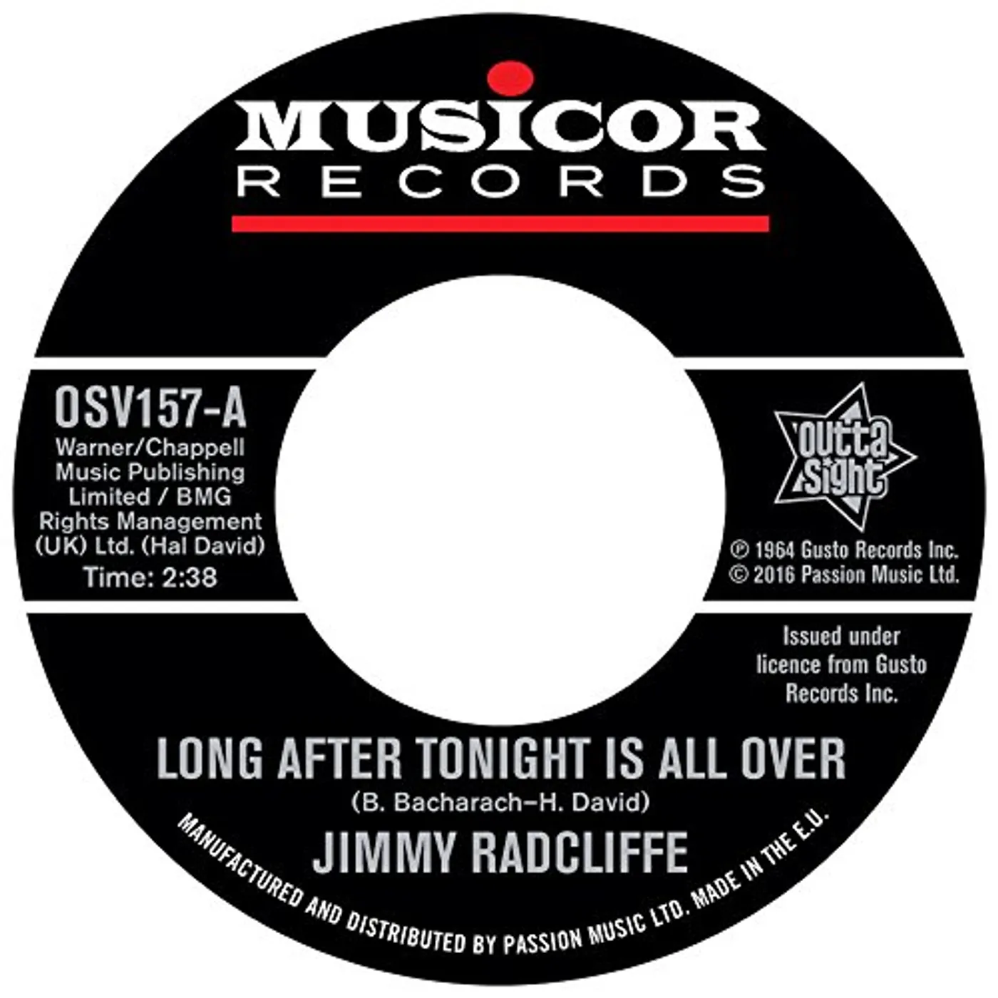Jimmy Radcliffe LONG AFTER TONIGHT IS ALL OVER Vinyl Record