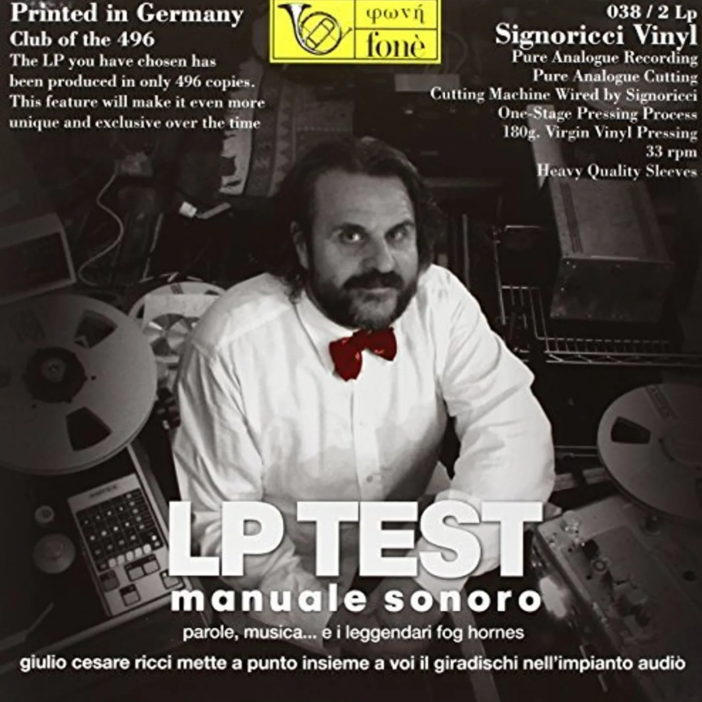 Giulio Cesare Ricci LP TEST - MANUALE SONORO Vinyl Record
