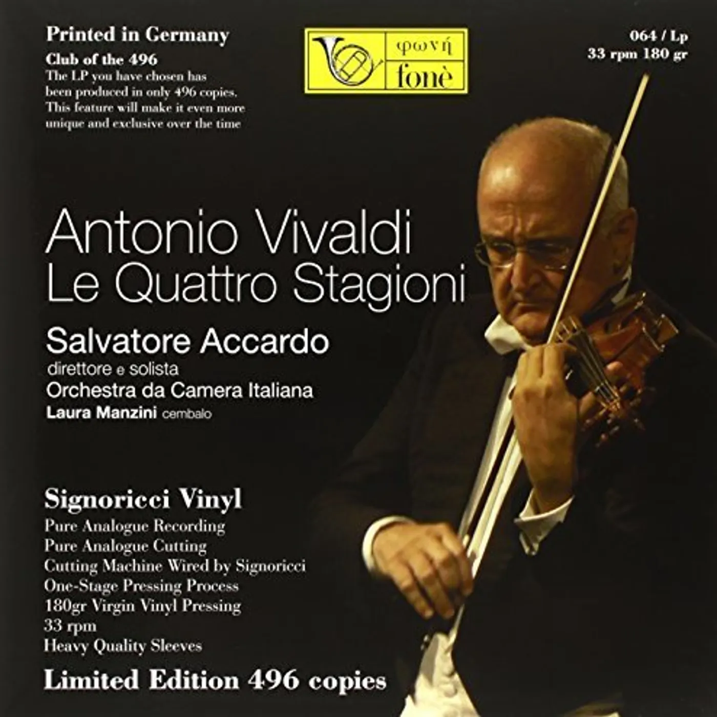Vivaldi / Salvatore Accardo ANTONIO VIVALDI Vinyl Record