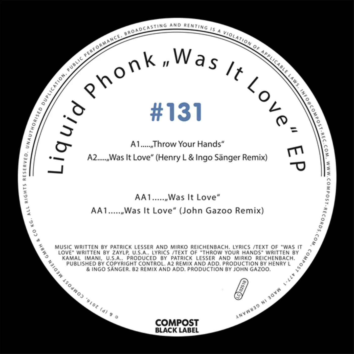 Liquid Phonk WAS IT LOVE Vinyl Record